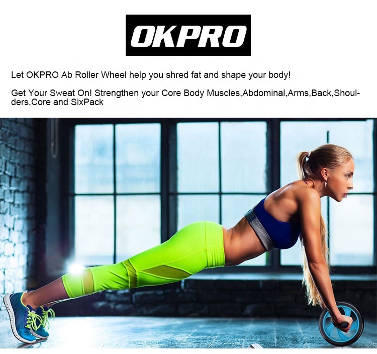 OKPRO ABS Exercise Abdominal Wheel roller