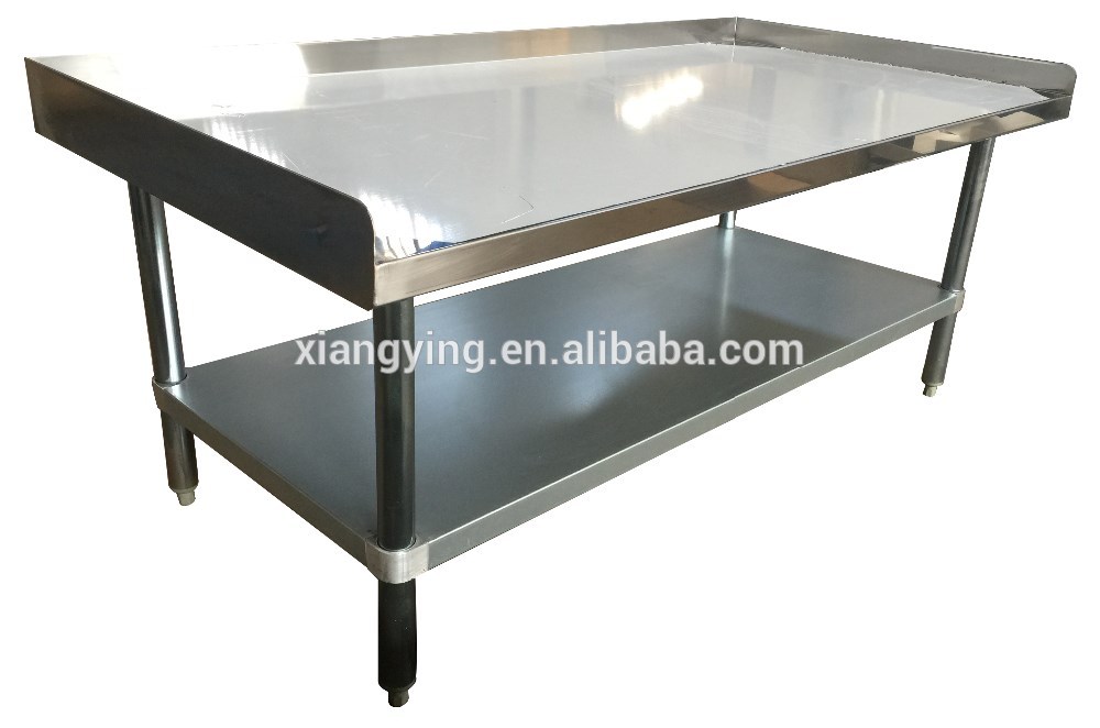 NSF Approval Popular Design 2 Tiers Stainless Steel Equipment Stand with Backsplash for Commercial Kitchen or Restaurant