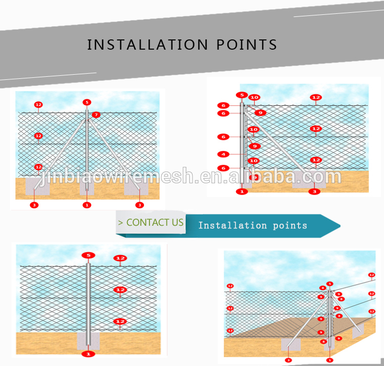 Factory direct supply excellent quality and cheap price chain link fence for playground