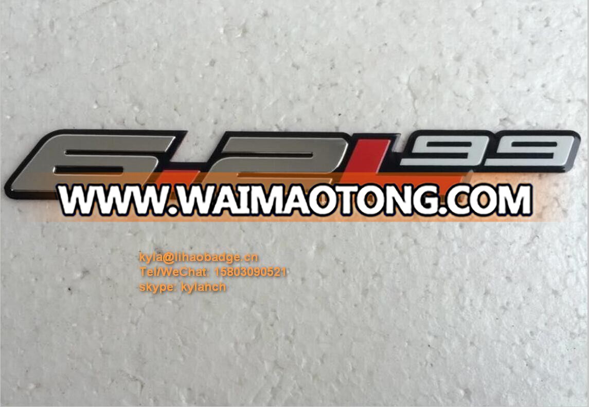 Quality custom made adhesive aluminum  embossed car nameplate