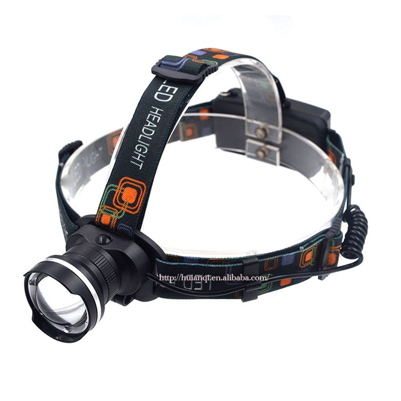 Factory wholesale high quality strong function camping flash light rechargeable 18650 battery headlamp with charger