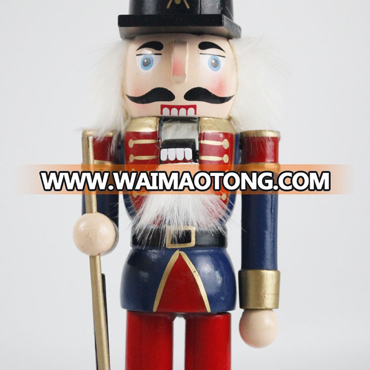 Wholesale Melody big Christmas Decor Hand painted wooden trumpet soldier nutcracker toy