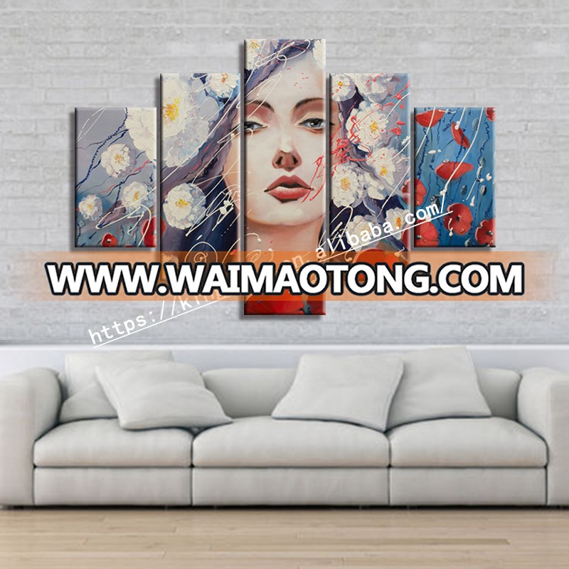 modern 1panel canvas painting of beautiful hot gril for decoration home or hotel