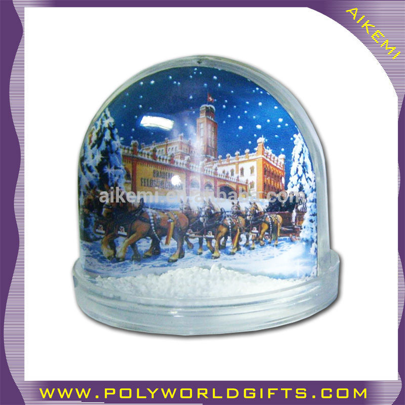 Dia 8.5cm, High 9cm Plastic Snow Globe with Photo insert water ball water dome wate globe