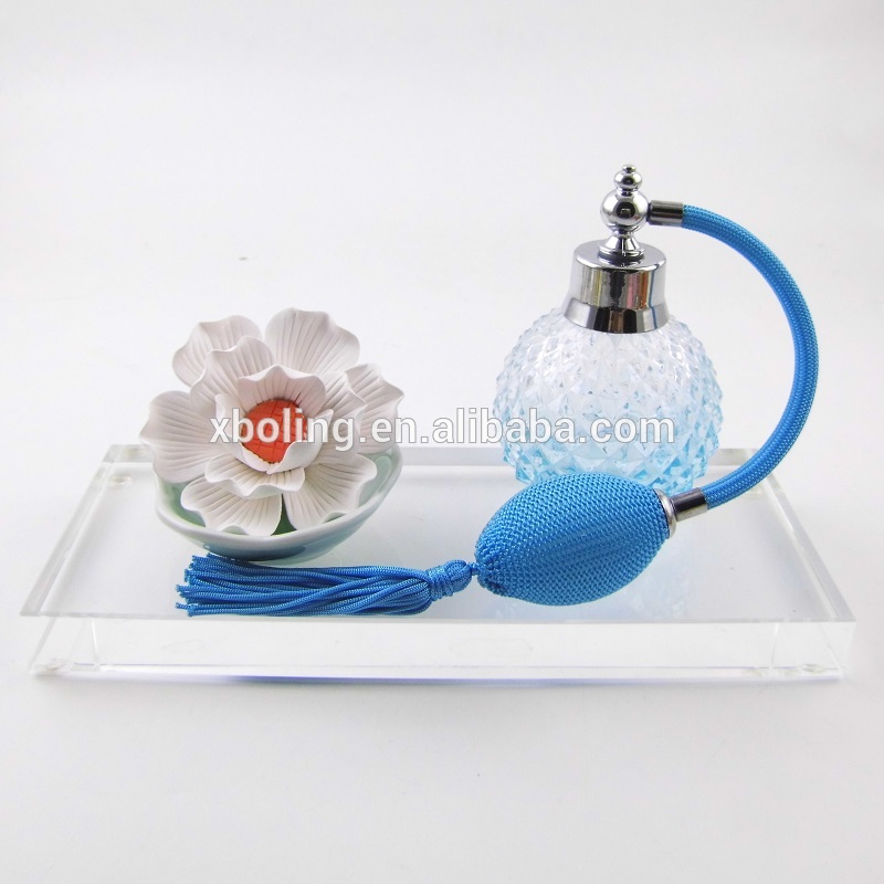 Fashional Air Freshener Glass Perfume Diffuser  Botter with Ceramic Flower Gift Set