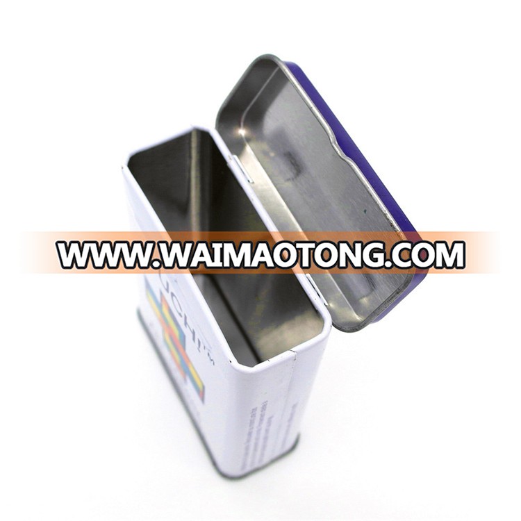 custom printed band-aid tin box with hinge lid