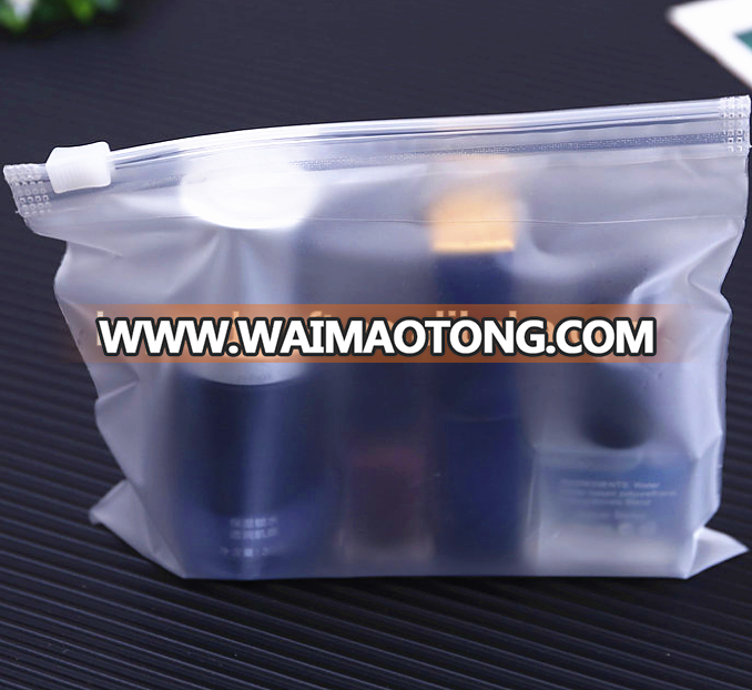 Poly Matt Surface Semi Transparent PE Bags Packaging With Slider Zipper Closure