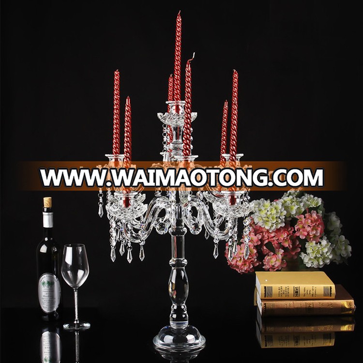 new year table decoration crystal floor glass candleabra for luxury wedding centerpieces