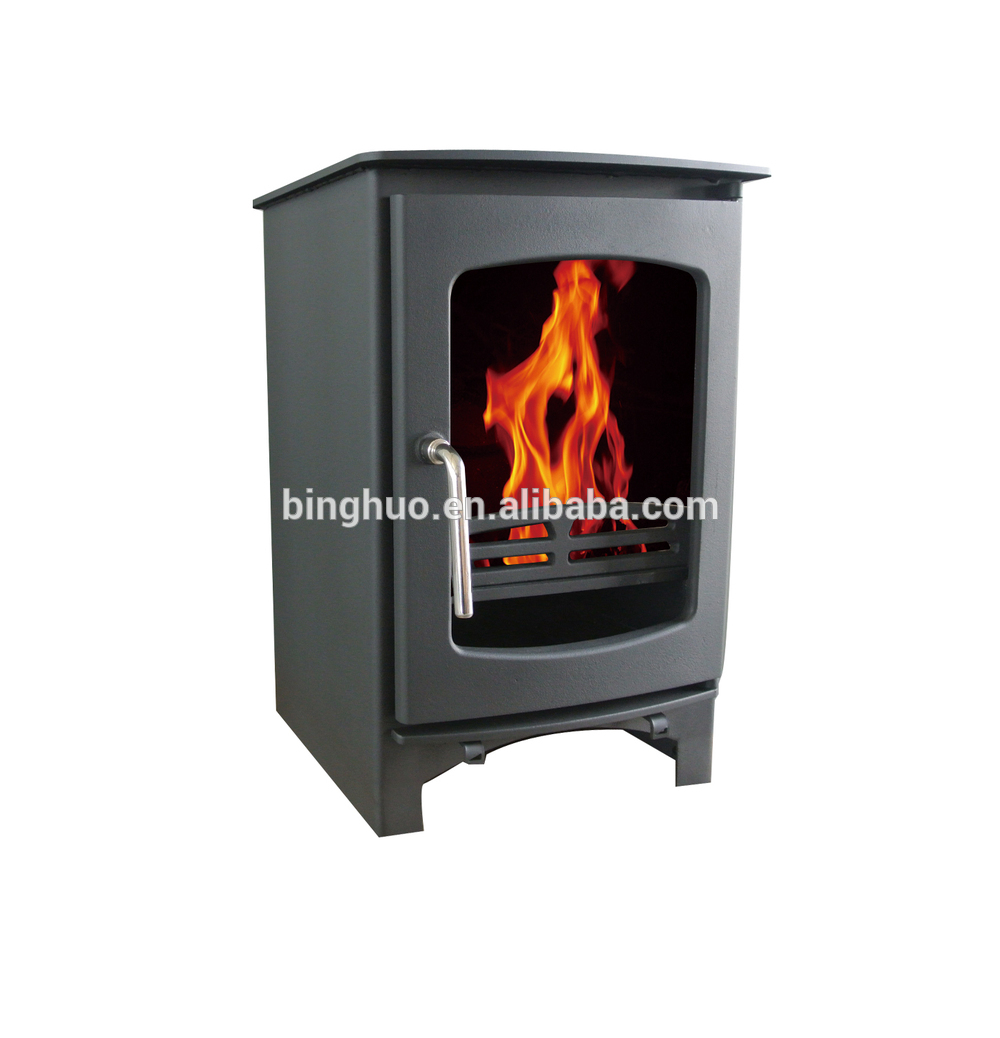 simple wood stove, iron door