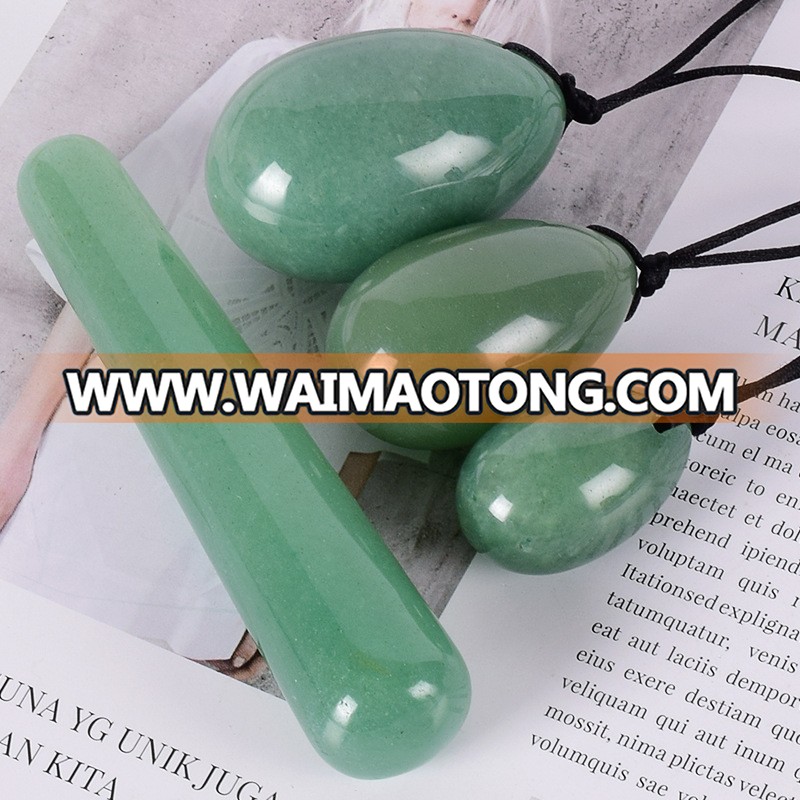 Wholesale High Quality Natural Aventurine white Quartz Crystal Yoni Egg For Kegel Vagina Exercise