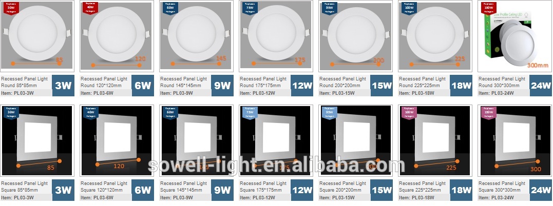 Secure Payment High Lumen LED Ceiling Light panel 60 watt Recessed Slim LED Panel lights