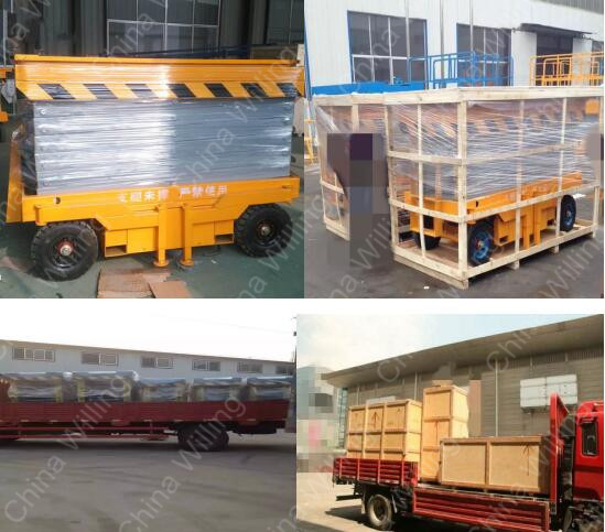 China electric hydraulic mobile scissor lift for street lamp maintenance