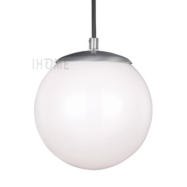 Modern 1Light Glass Chrome Ball Hanging Pendant lamp for Dining Living Room and Bedroom