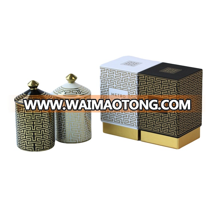 Wholesale Cheap Marble Ceramic Jar Porcelain Storage Jar With Custom Lid