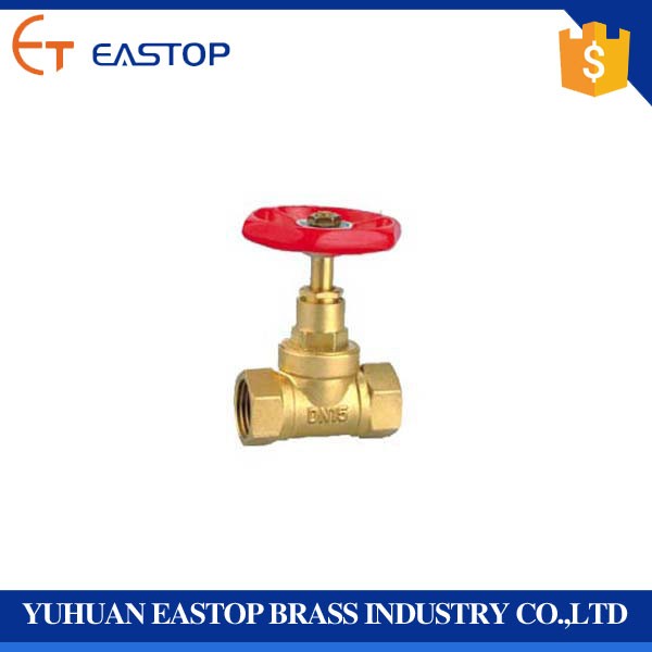 China Supplier Straight Top Compression Equal Female Thread 3/4 Inch Water Brass Stop Gate Valve With Steel Handwheel