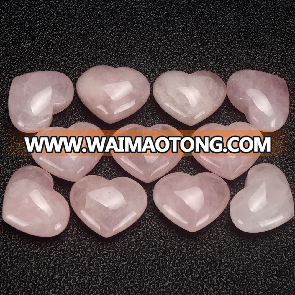 natural wholesale semi-previous rose quartz heart for sale