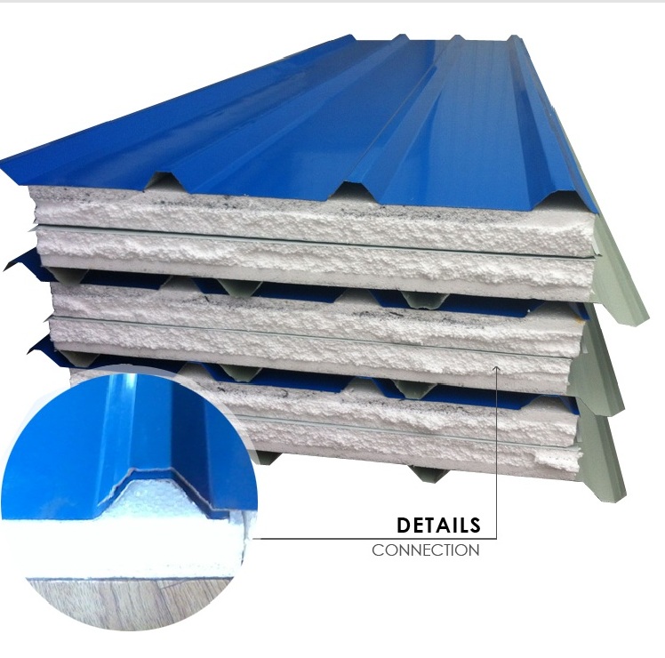 Construction Insulation prefab esp sandwich panel for ceiling