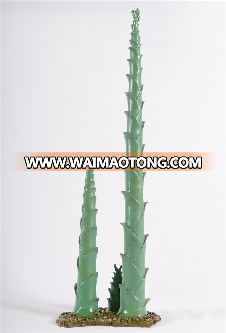 Steadily high bamboo shoots symbolic bronze sculpture decorations