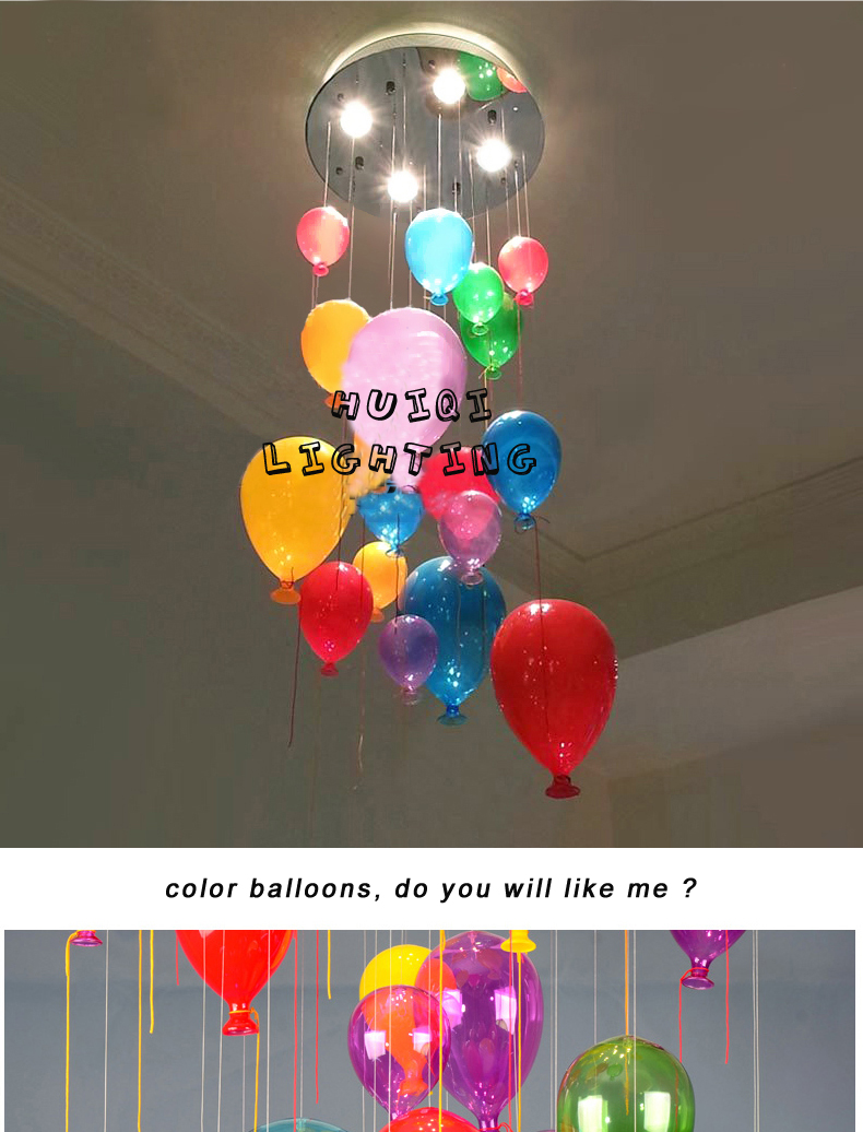 Wholesale Kids' modern decorative colrful balloon light for kids bedroom