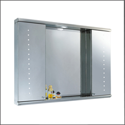 America bathroom cabinet with light and bracket High quality stainless steel medicine mirror cabinet