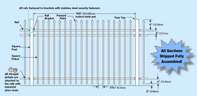 High quality fence panels aluminum waterproof welded powder coated black aluminum garden fences