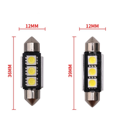 Car Refit Led Reading Light Aluminum Cooling Canbus Festoon 5050 3 Smd