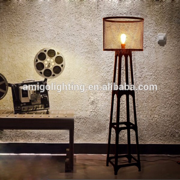 unique vintage industrial led floor lamp IF50 black