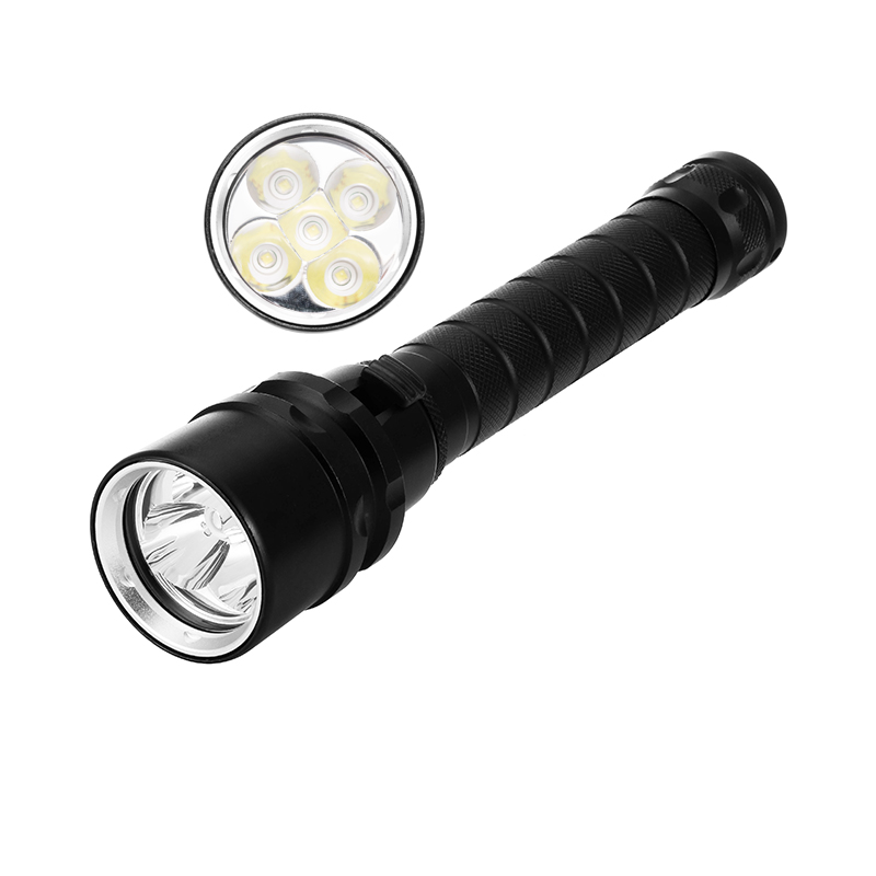 Multi-function Waterproof IPX7 5*T6 Diving LED Flashlight 50M Underwater Waterproof Light Tactical Flashlight