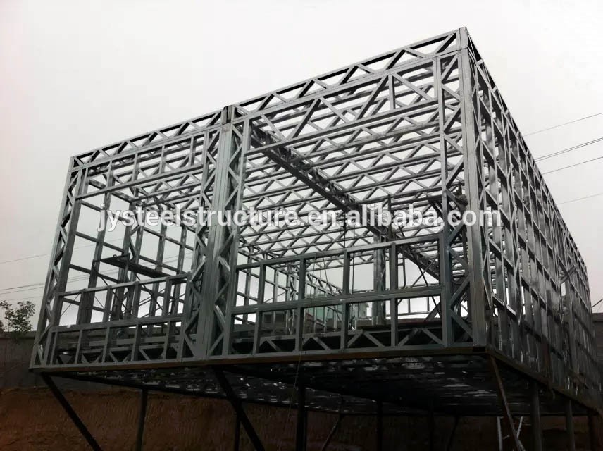 two storey prefab light steel structure wooden villa