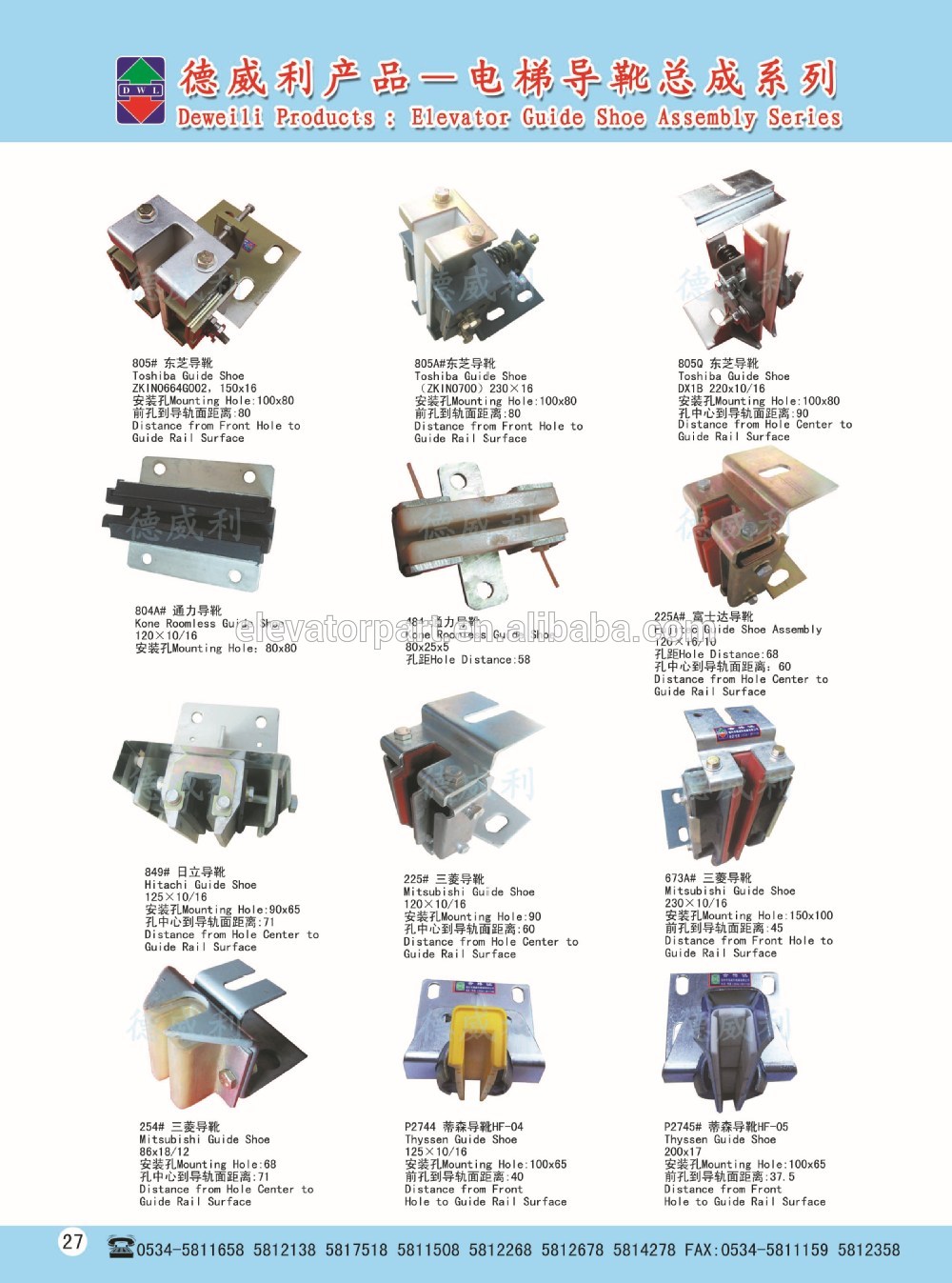 Hitachi Shoe Guide for Counter Rail 108*19