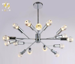 Hot selling high quality modern style iron crystal pendant light for dining room restaurant