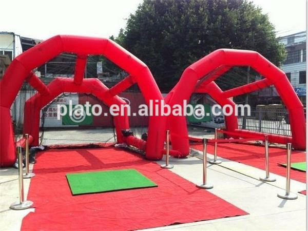 Custom color giant inflatable golf practice net , inflatable event tent for golf games