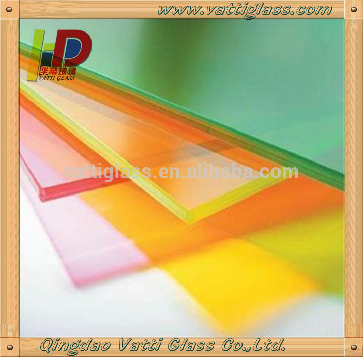 Decorative PVB Film Frost Laminated Glass For Sale 6mm Thickness