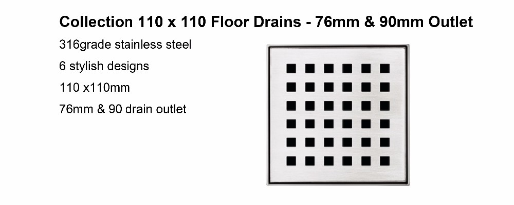 Outdoor stainless steel Square hole floor drain