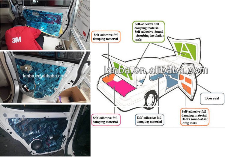 Best price and high quality car accessries vibration damping sheet ,car sound damping mat