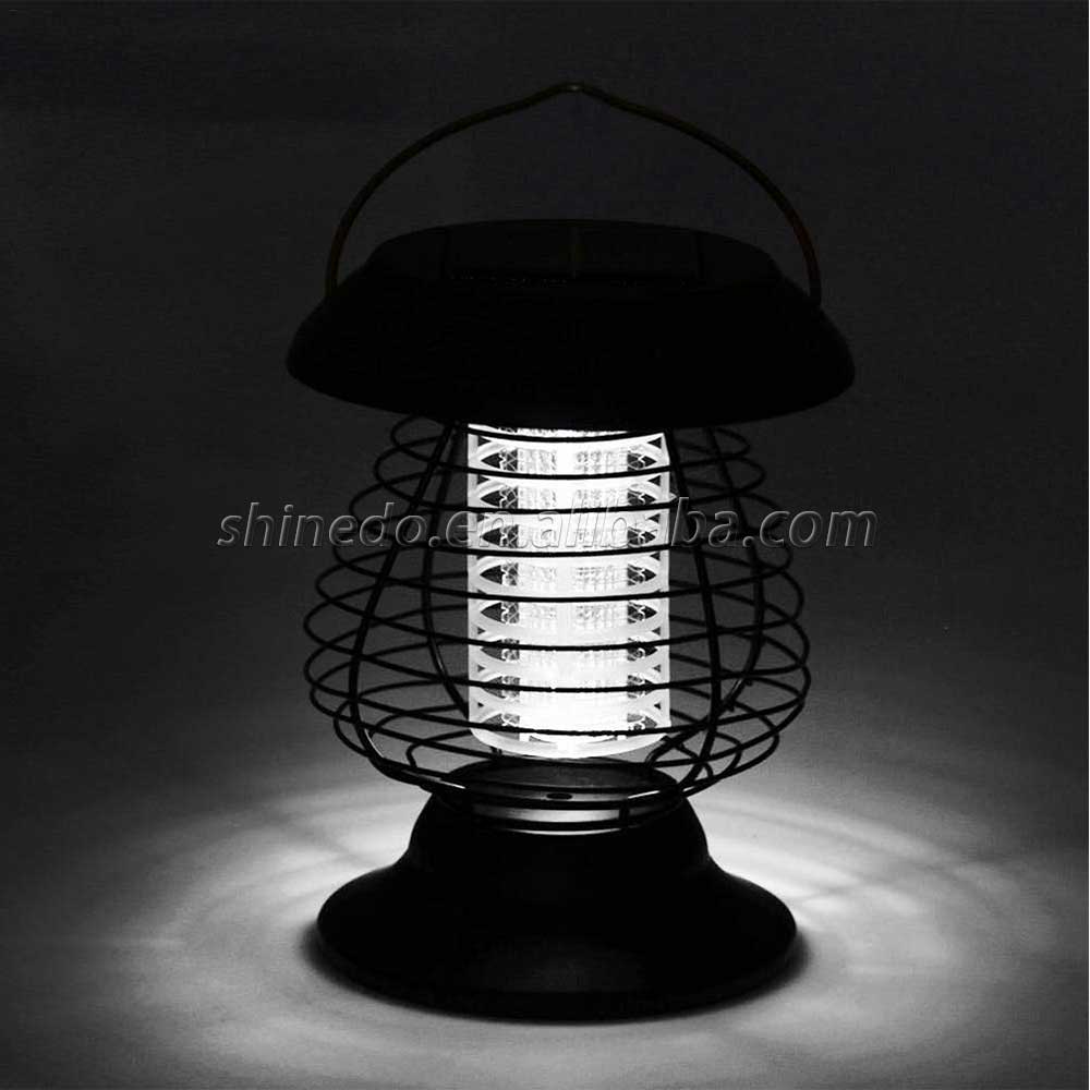 Shinedo Solar Mosquito Light, Waterproof Wireless Portable Hanging Bulb Bug Zapper Solar LED Mosquito Killer Lamp Insect Trap