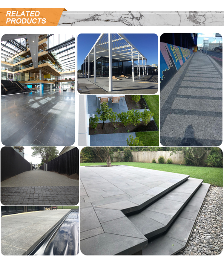 China Natural Stone Bluestone Hainan Black Basalt Paving Tiles