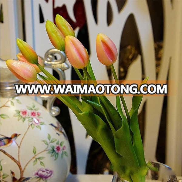 Hot sale real touch artificial tulip bouquet for home decoration