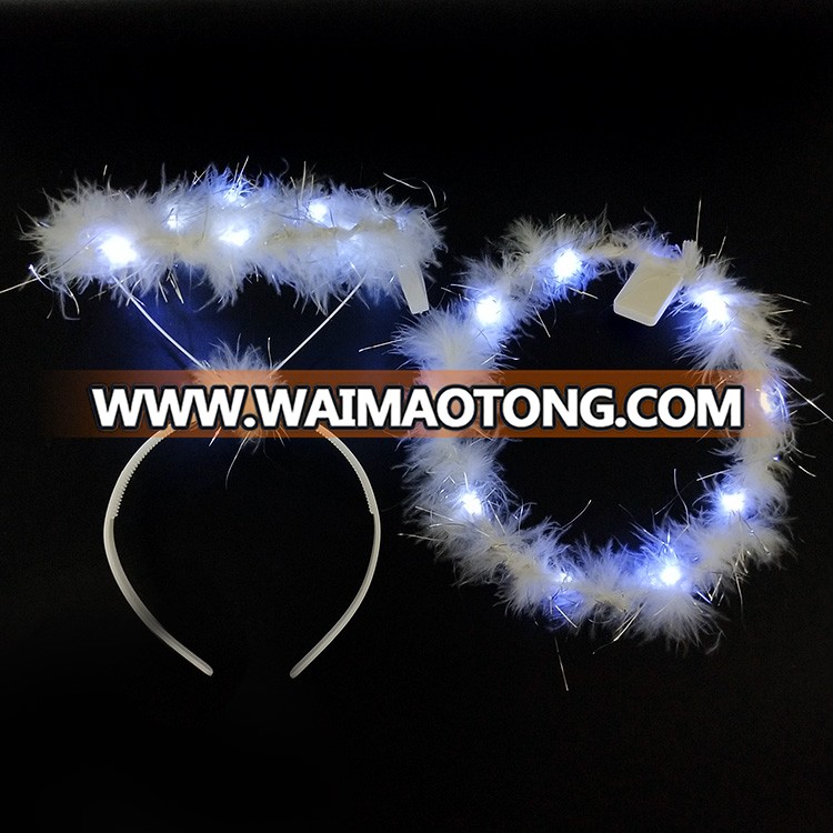 Hot Sale Girls Party Decoration Flashing Angel Halo LED Headband