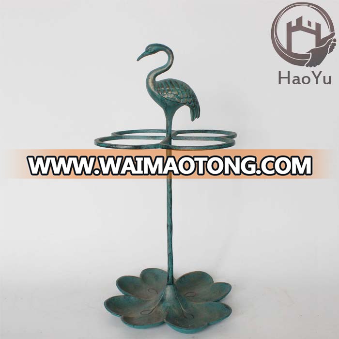 bird shaped wrought iron umbrella stand