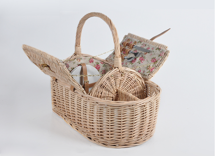 China supplier wholesale small weaving willow floral picnic basket