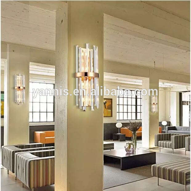 Brass Color Hotel Wall Mounted Bedside Lamp light Modern for Home Hotel Decor