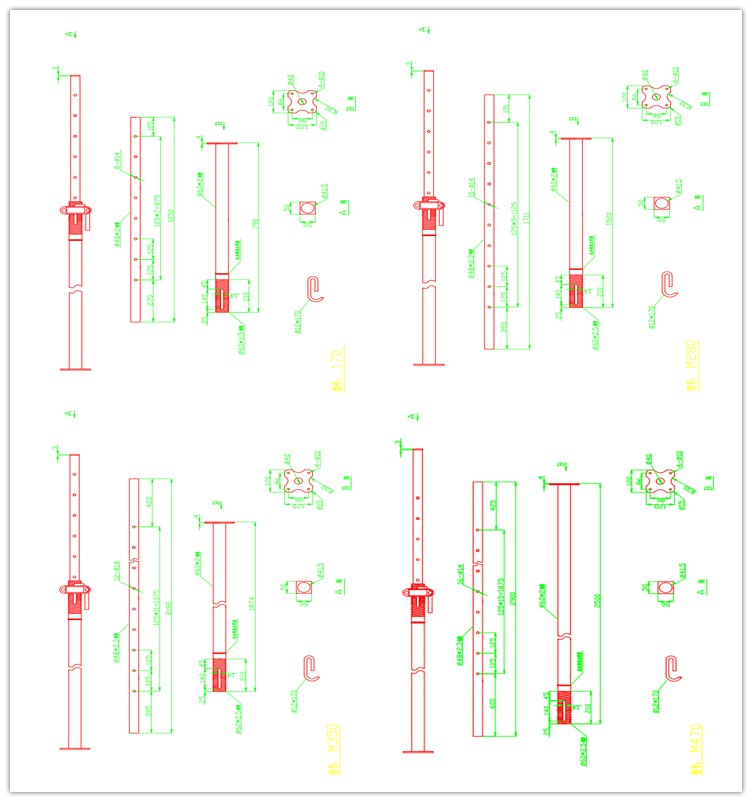 Adjustable Steel Shoring Props for Construction Material