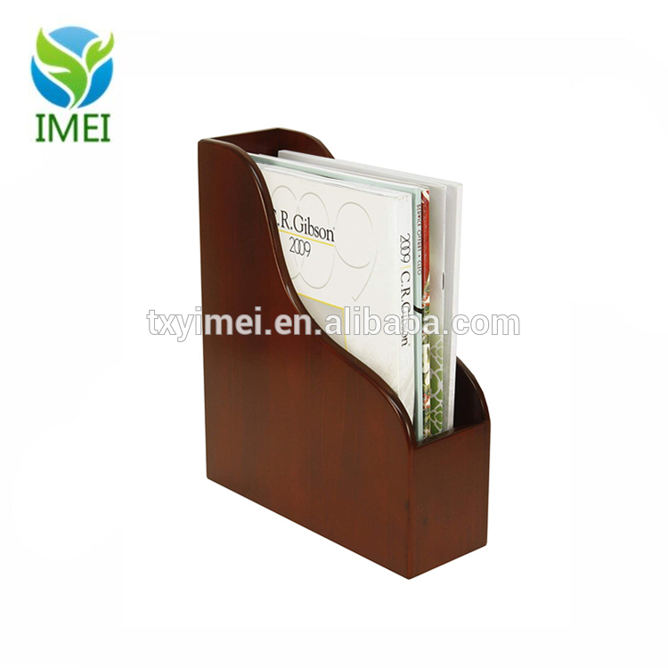 YM0A34 Stained Birch Wood Magazine Holder by Markings