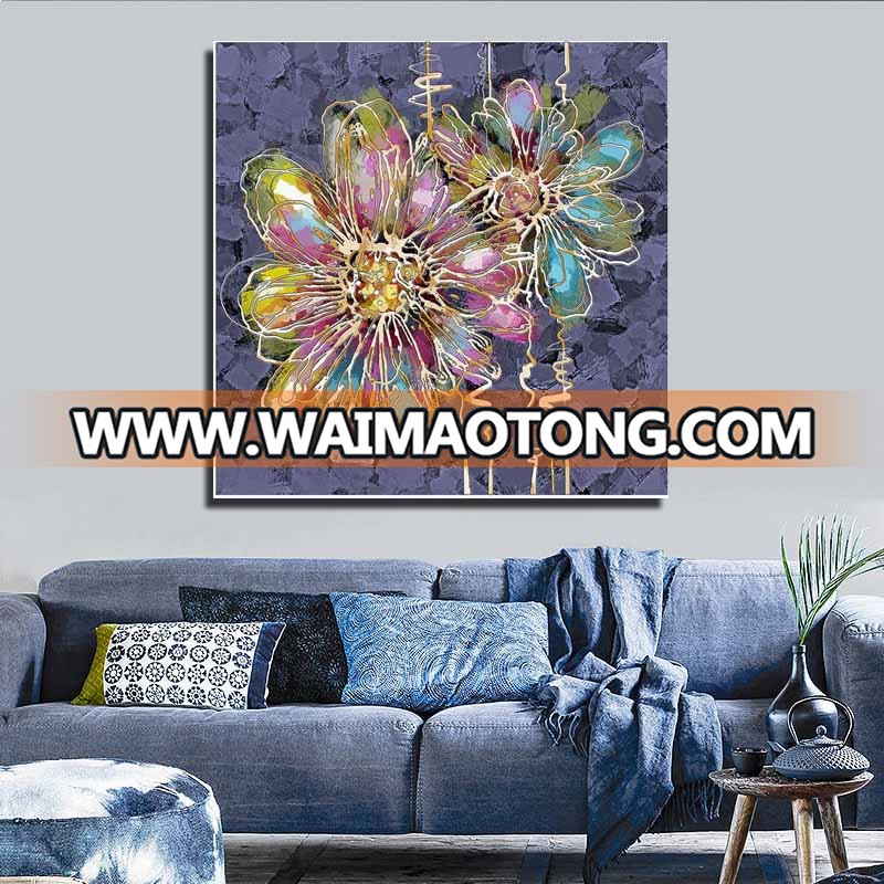 wholesale price high quality hand painted oil painting flower modern decor painting