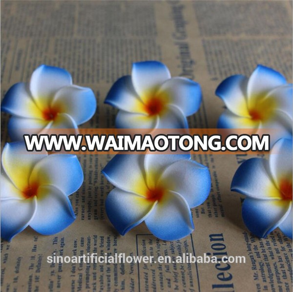 Wholesale Artificial Foam Frangipani Foam Plumeria Flowers With Clip