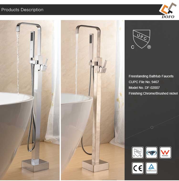 Bathtub faucet manufacturer cupc floor mounted bathroom bathtub mixer faucets