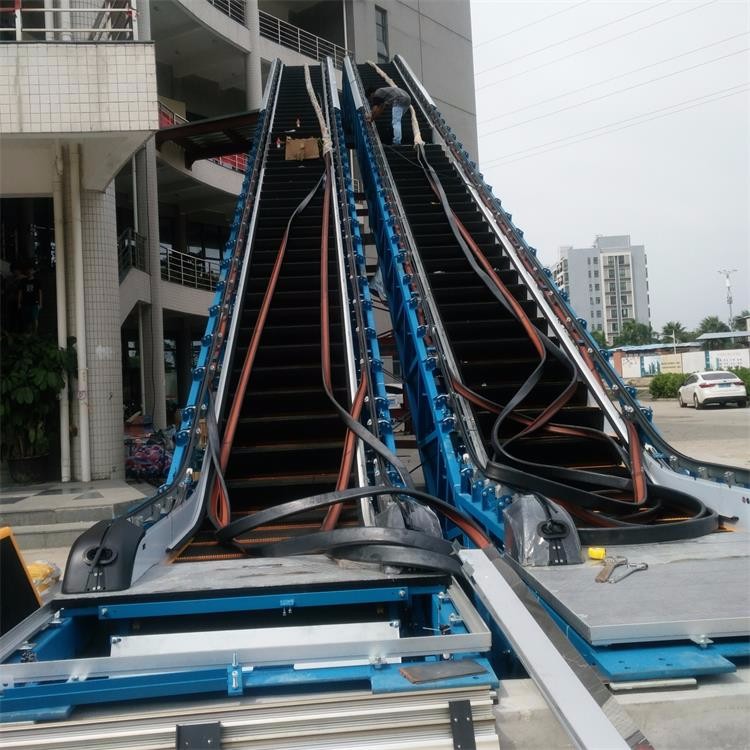 outside outdoor aluminium material step escalator