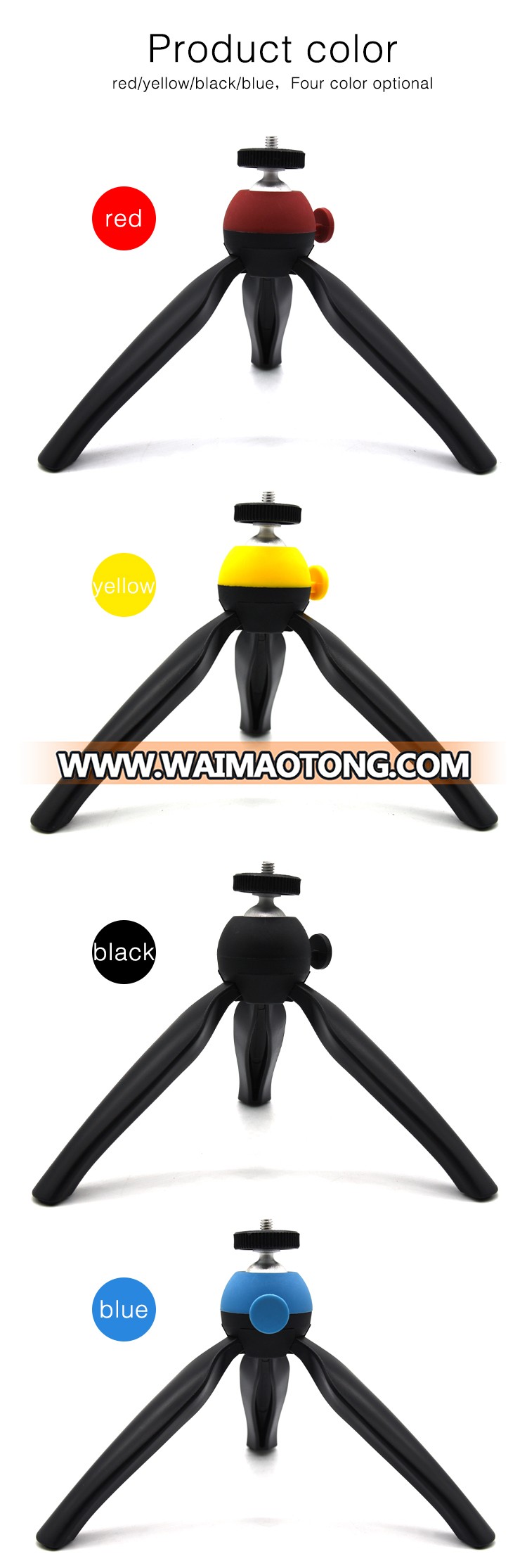 Mini selfie stick ,Pocket Tabletop Tripod Stand with 360 degree Ball head for Digital Cameras camera phone camera tripod