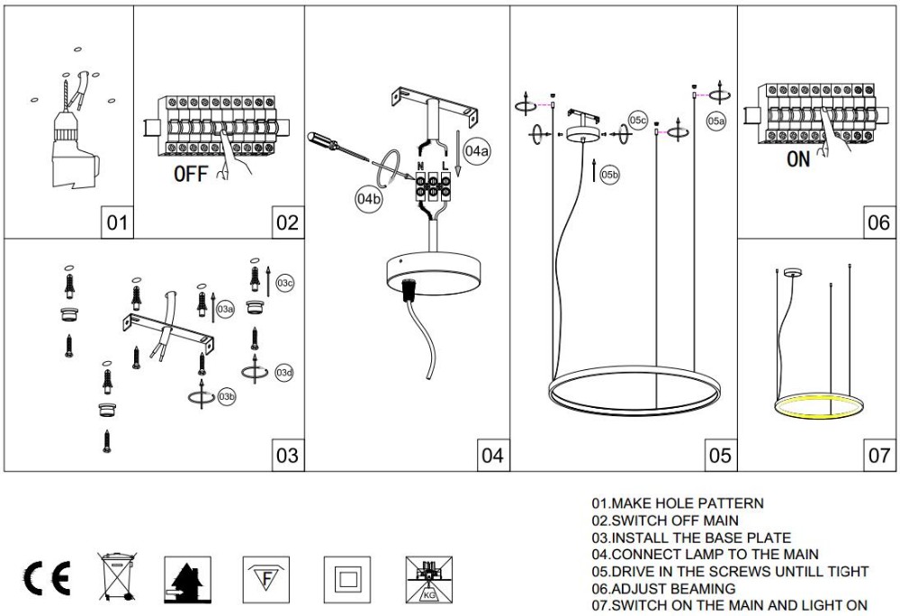 Modern indoor hotel lighting black acrylic ring ceiling chandelier lamp led pendant light